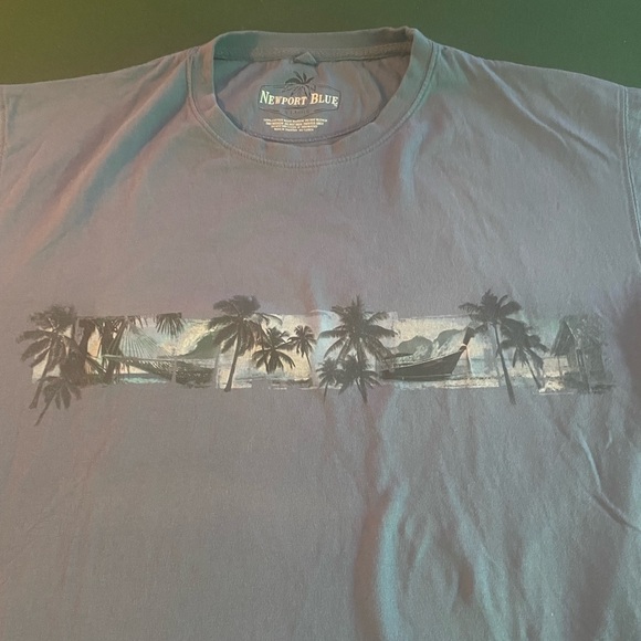 Newport Blue Tropical Tee - Picture 2 of 4